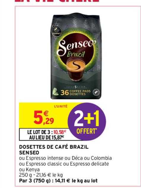 dosettes de café brazil senseo
