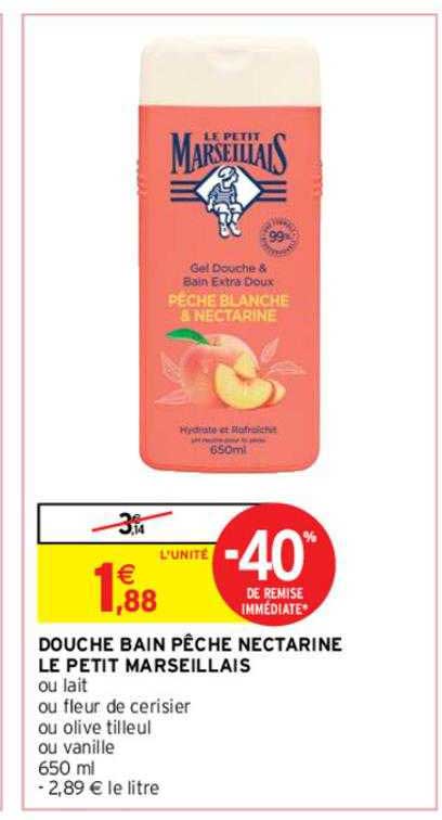 Douche Bain Pêche Nectarine Le Petit Marseillais
