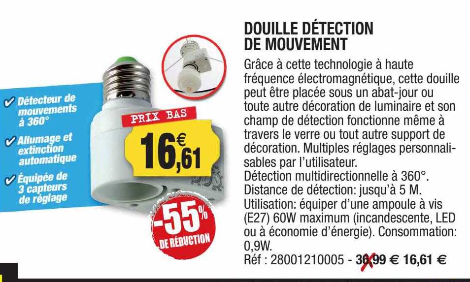 douille détection de mouvement