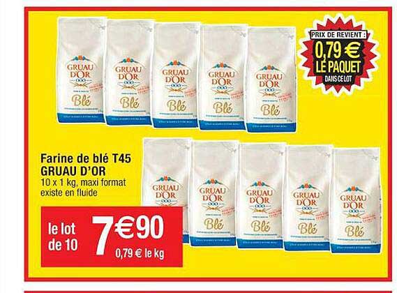 farine de blé t45 gruau d'or