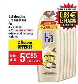 gel douche cream & oil fa