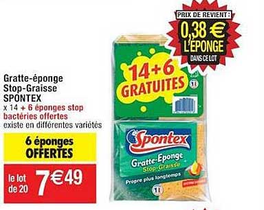 gratte-éponge stop-graisse sponex