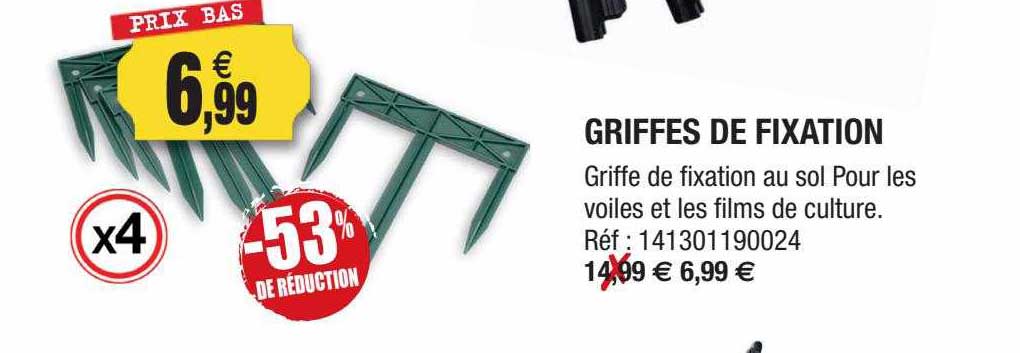 griffes de fixation