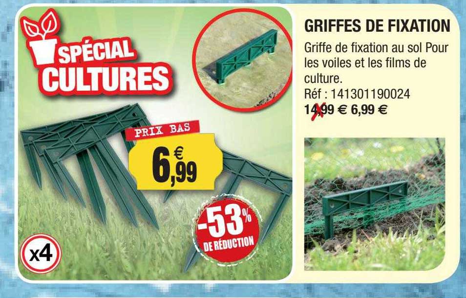 griffes de fixation