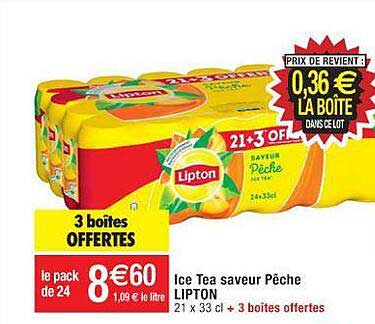 Ice Tea Saveur Pêche Lipton