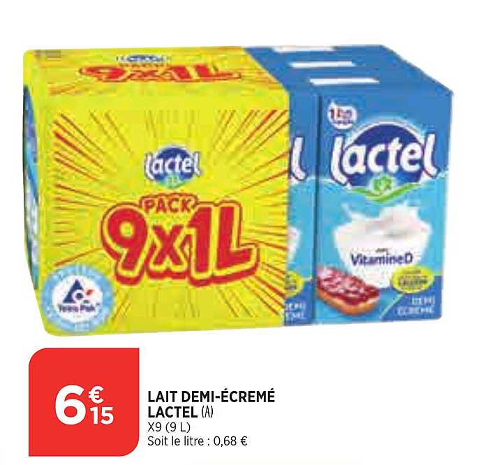 lait demi-écrémé lactel