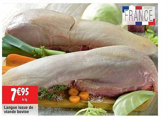 langue issue de viande bovine