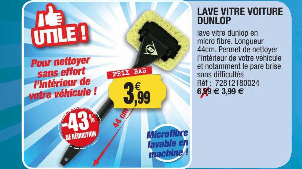 lave vitre voiture dunlop