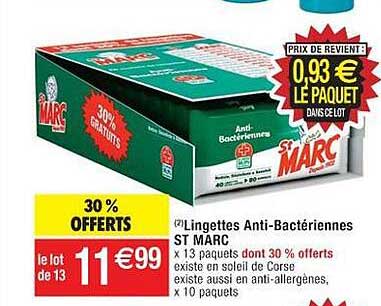 lingettes anti-bactériennes st marc