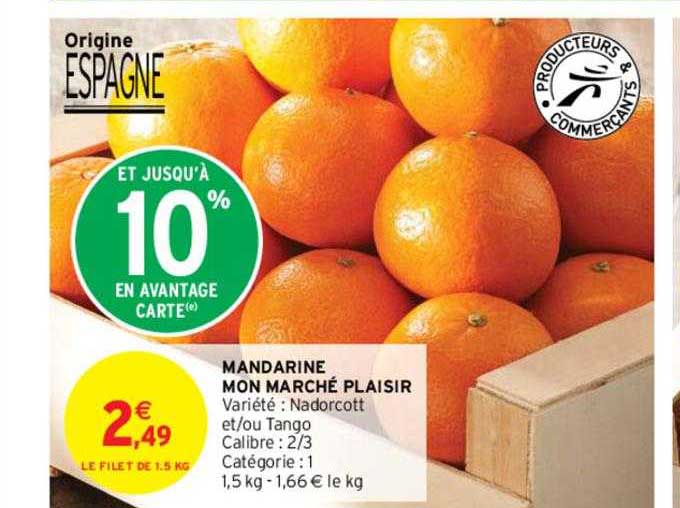mandarine mon marché plaisir