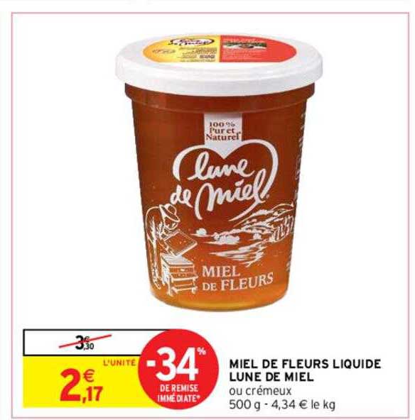 Miel De Fleurs Liquide Lune De Miel
