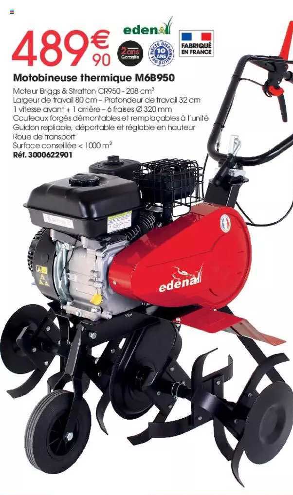 motobineuse thermique m6b950 edenal