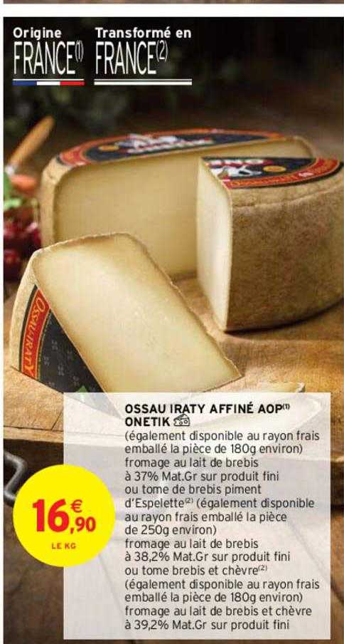 ossau iraty affiné aop onetik