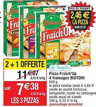 Pizza Fraîch'up 4 Fromages Buitoni