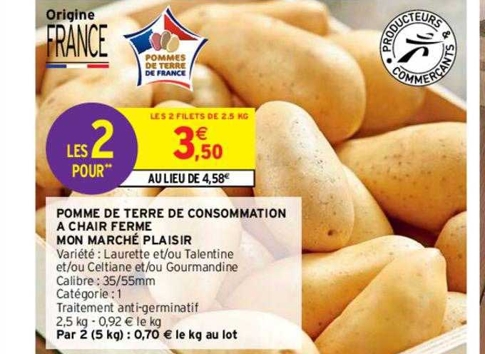 pomme de terre de consommation à chair ferme mon marché plaisir