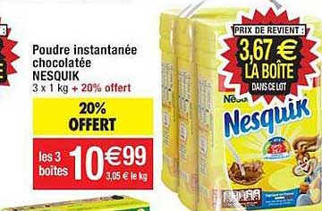 poudre instantanée chocolatée nesquik