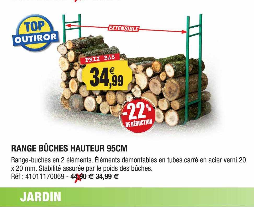 range bûches hauteur 95cm