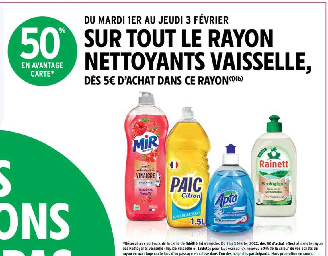 rayon nettoyants vaisselle