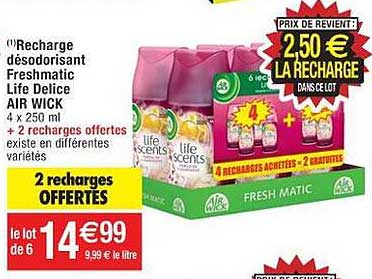 Recharge Désodorisant Freshmatic Life Délice Air Wick
