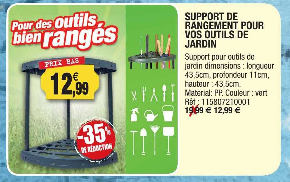 support de rangement pour vos outils de jardin