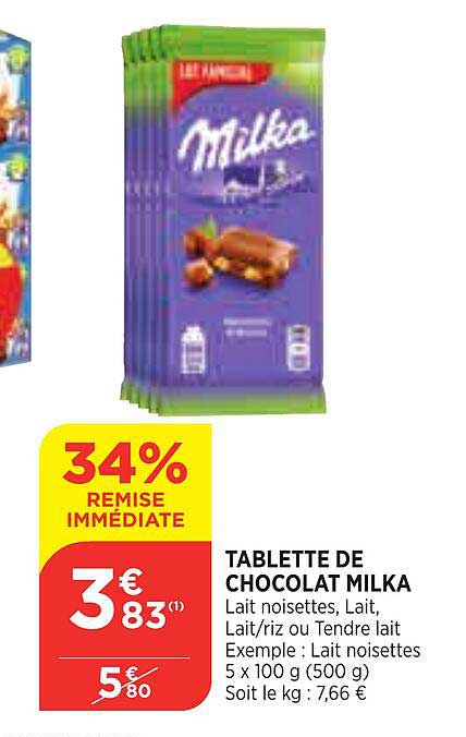 Tablette De Chocolat Milka