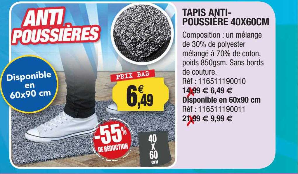 tapis anti-poussière 40x60cm