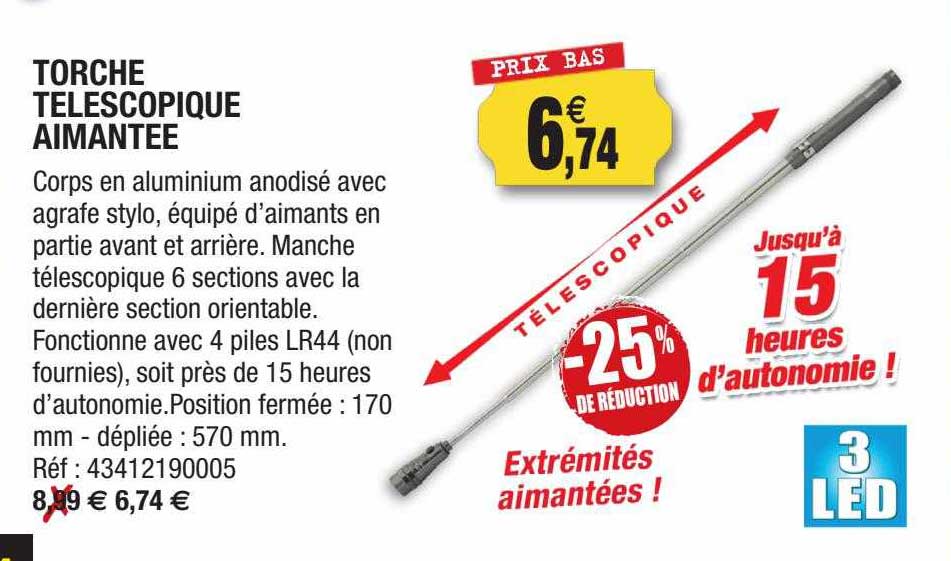 Torche Télescopique Aimantée