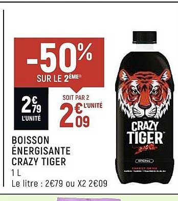 boisson énergisante crazy tiger