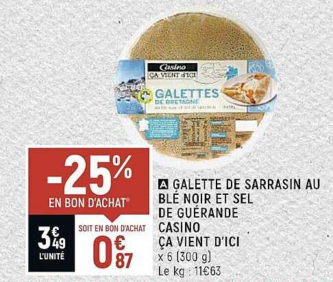 Galette De Sarrasin Au Blé Noir Et Sel De Guérande Casino ça Vient D'ici