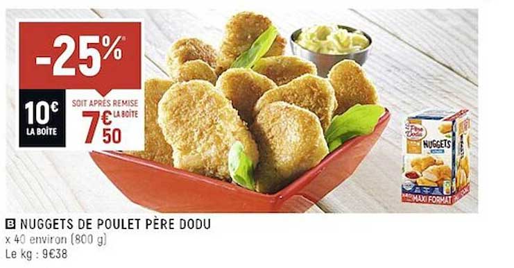 nuggets de poulet père dodu