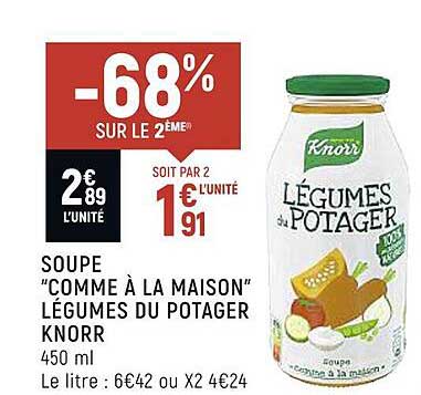 Soupe "comme à La Maison" Légumes Du Potager Knorr