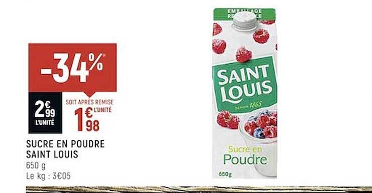 sucre en poudre saint louis