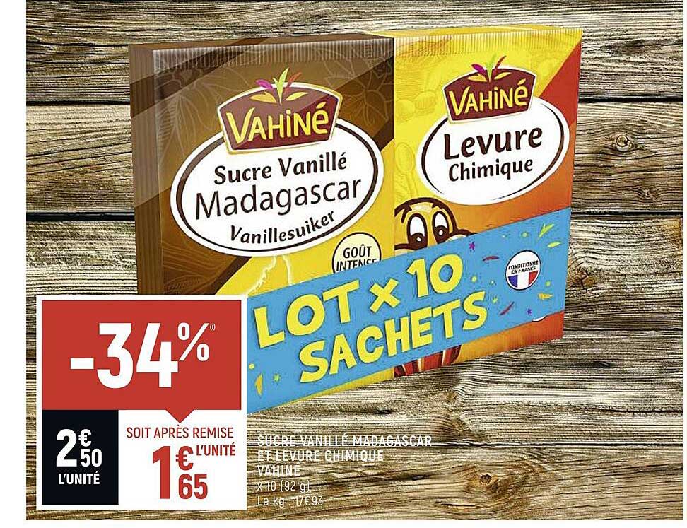 sucre vanille madagascar et levure chimique vahiné