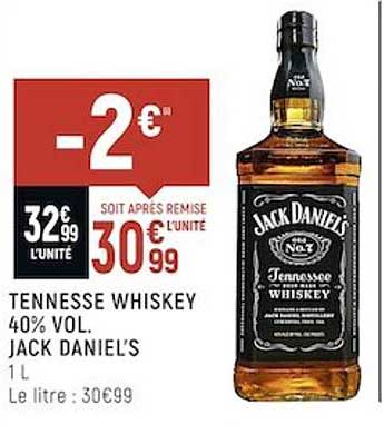 tennessee whiskey 40% vol. jack daniel's