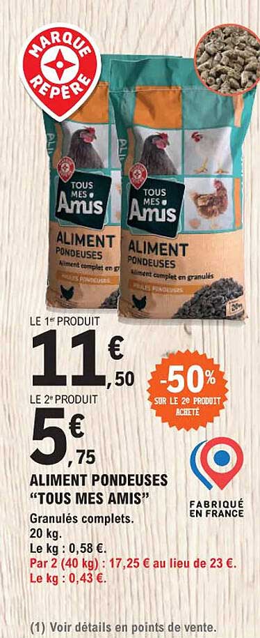 aliment pondeuses "tous mes amis"