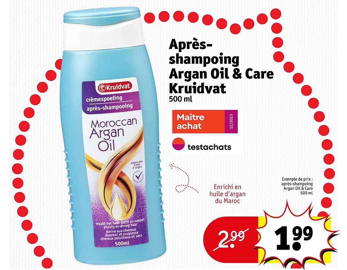 après-shampoing argan oil & care kruidvat
