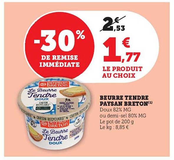 beurre tendre paysan breton