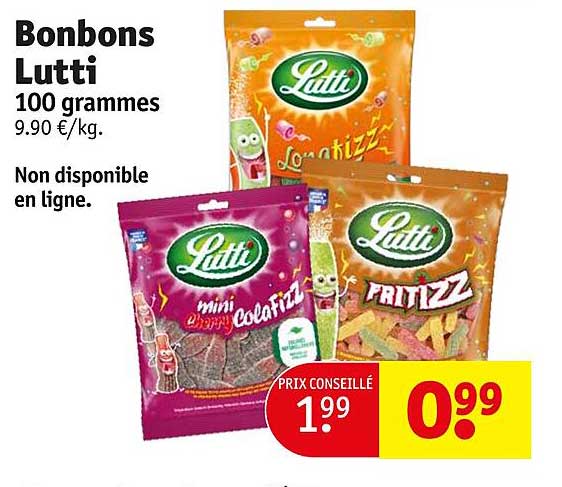 bonbons lutti 100 grammes
