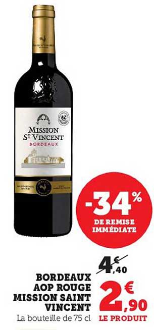 bordeaux aop rouge mission saint vincent