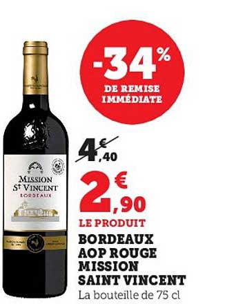 bordeaux aop rouge mission saint vincent