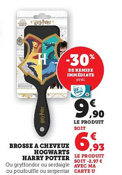 brosse à cheveux hogwarts harry potter