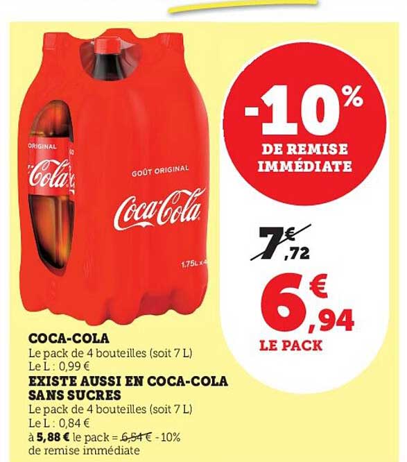 coca-cola existe aussi en coca-cola sans sucres