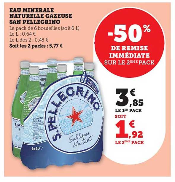 eau minérale naturelle gazeuse san pellegrino