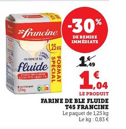 farine de blé fluide t45 francine