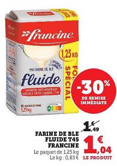 farine de blé fluide t45 francine