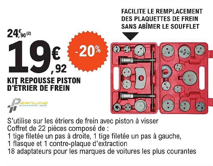 kit repousse piston d'étrier de frein