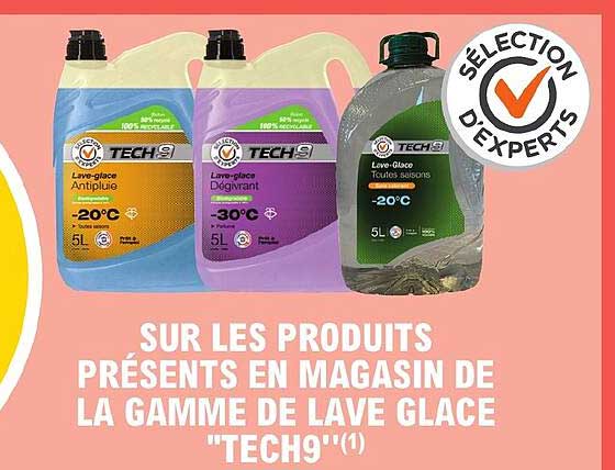 la gamme de lave glace "tech9"