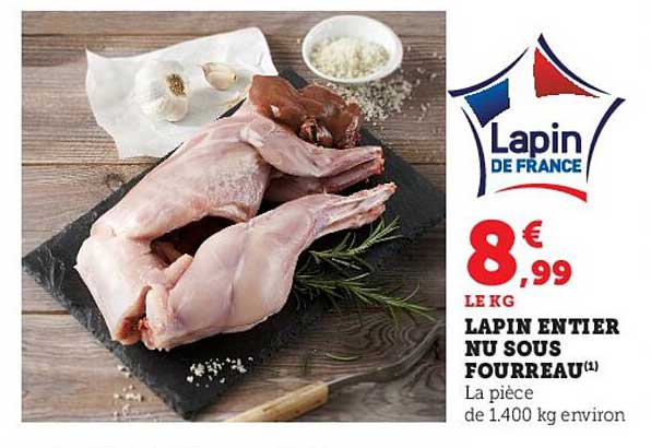 lapin entier nu sous fourreau