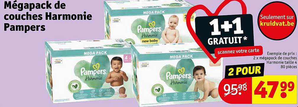 Mégapack De Couches Harmonie Pampers