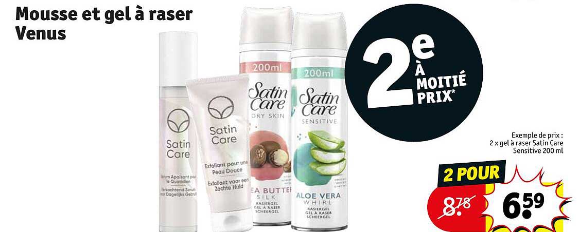 mousse et gel à raser venus